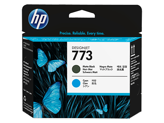 HP 773 Matte Black/Cyan Designjet Printhead - C1Q20A
