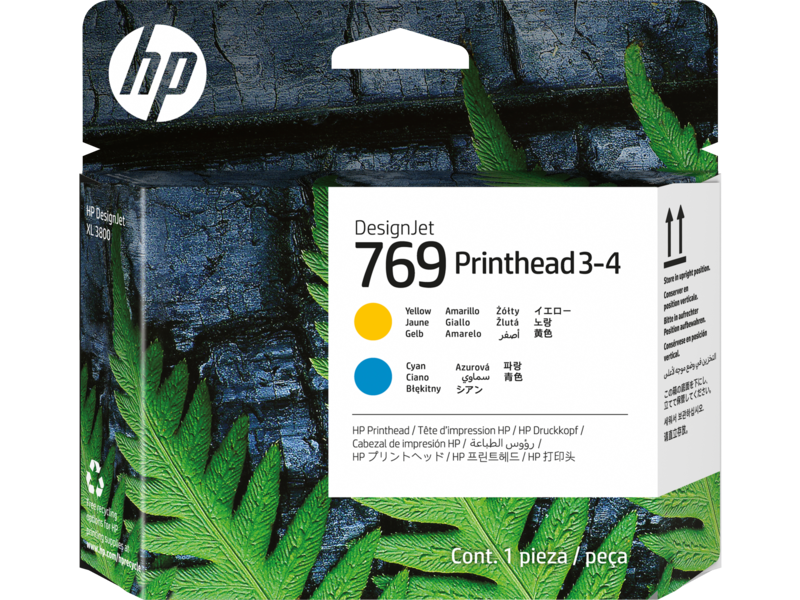 7K5U6A - HP 769 Yellow/Cyan 3-4 DesignJet Printhead