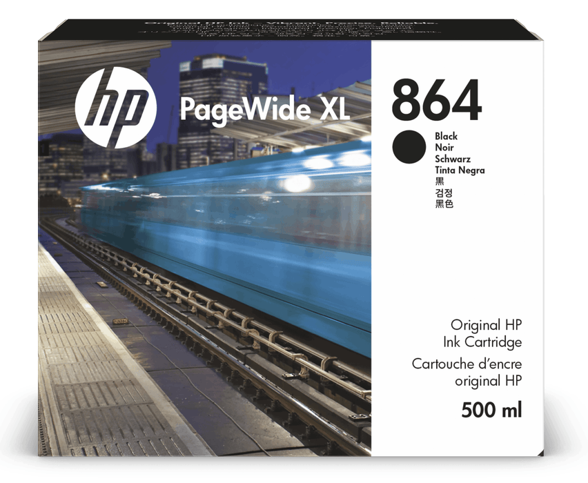 HP 864 PageWide XL 500-ml Black Ink Cartridge