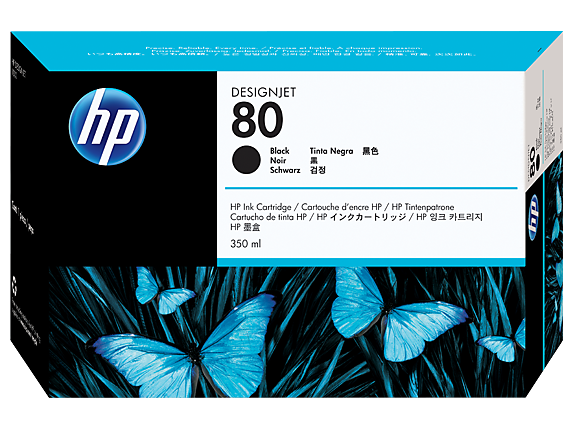 HP #80 Ink Cartridge for DesignJet 1000 Series 350ml